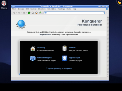 KDE desktop yn it Frysk