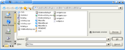 Thumbnail for File:Shell Scripting with KDE Dialogs de-getopenfilename dlg.png